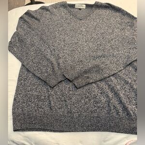 Hawker Rye Cotton Cashmere Men’s V-neck Black and Gray Sweater Size XL